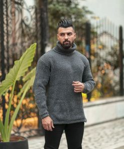 بافت یقه اسکی درشت لش مناسب خانم ها و آقایون | کد BA07 - Image 6