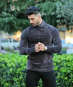 یقه اسکی مردانه مخمل - Image 4