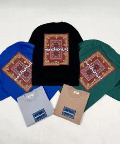 تیشرت نخ پنبه دو رو طرح فرش عربی - Image 3