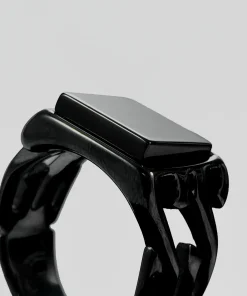 انگشتر تمام مشکی مدل طرحدار کدAN-SA02 - Image 4