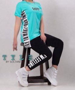 ست تیشرت شلوار زنانه طرح SAVVY کد7579