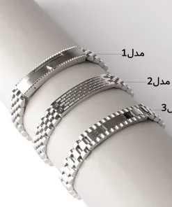دستبند رولکس استیل پلاکدار کدDM25 - Image 3