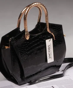 کیف دستی زنانه مدل ورنی سنگی دسته ماری کدKIFZ09