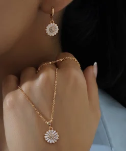 ست گوشواره و گردنبند زنانه کدGZ15