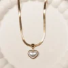 گردنبند زنانه قلبی با زنجیرماری کدGZ10