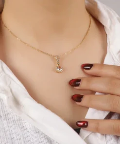 گردنبند زنانه مدل نگین دار GZ11 - Image 3