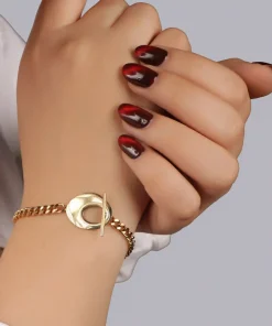 دستبند طرح طلا زنانه ساده کدDZ7