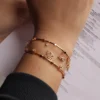 دستبند بنگل چشم طلایی زنانه کدDZ12