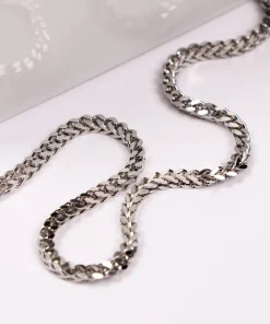 گردنبند مردانه مدل مکعبی استیل کدGM3 - Image 5
