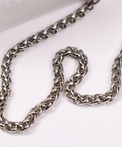 گردنبند مردانه مدل مکعبی استیل کدGM3