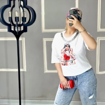 خرید تیشرت زنانه زنجیردار