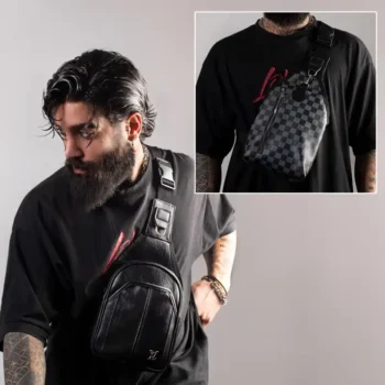 کیف دوشی اسپرت چرم مصنوعی مدل BG40 مناسب برای استایل خیابانی