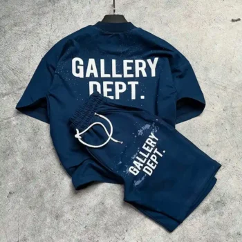 ست تیشرت و شلوارک لش سرمه ای