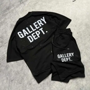 ست تیشرت و شلوارک مشکی مردانه