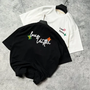 تیشرت باکسی مردانه گلدوزی لویی ویتون کد T195