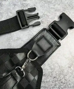 کیف دوشی چرمی مشکی دورو مناسب استفاده روزانه، دانشگاه و سفر