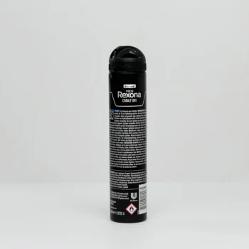 پشت قوطی اسپری رکسونا COBALT DRY اورجینال ایتالیا – مشخصات و ترکیبات محصول