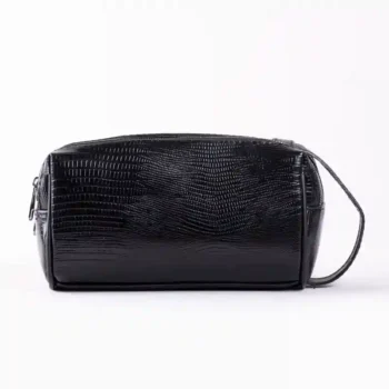 نمای پشت کیف شوزبگ مردانه KD25 با بند دستی و چرم مصنوعی طرح پوست ماری"