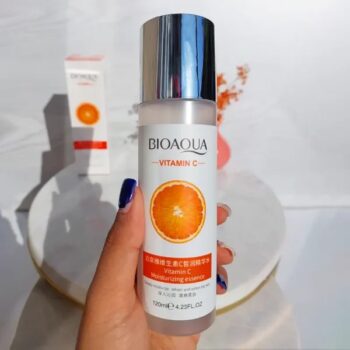 تصویر تونر ویتامین سی vitamin c بیوآکوا حجم 120 میل کد TONER01 نمای جلویی - پاک کننده و مرطوب کننده صورت