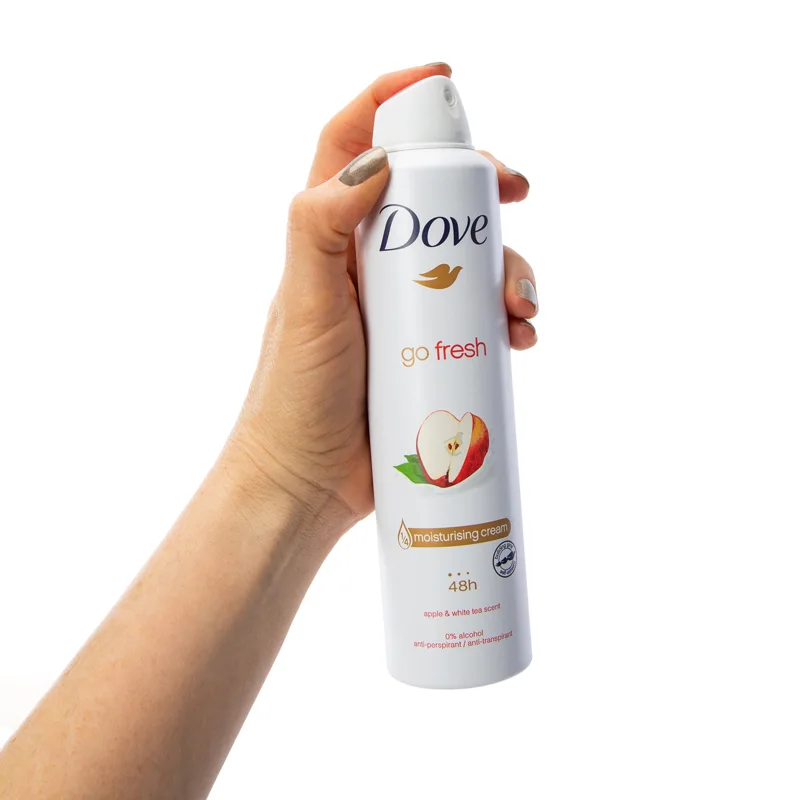 اسپری بدن زنانه داو با رایحه سیب و چای سفید مدل go fresh 250ml - Image 2