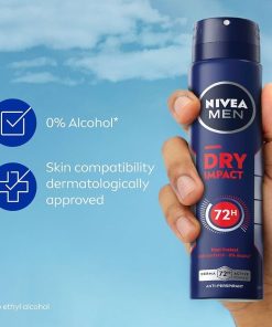 اسپری ضد تعریق مردانه مدل DRY IMPACT 72H 150ML - Image 3