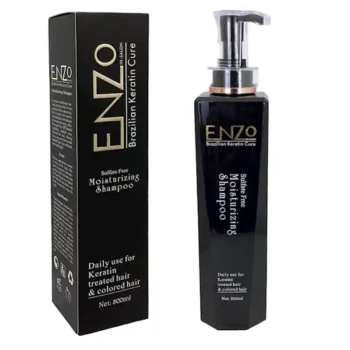 مشخصات و ترکیبات شامپو کراتینه و مرطوب کننده بدون سولفات انزو شامپو کراتینه و مرطوب کننده بدون سولفات انزو به همراه جعبه مشکی اصل