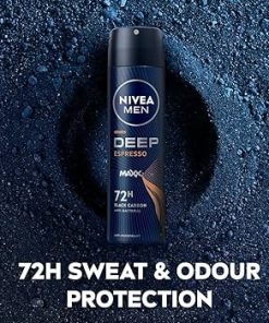 اسپری ضدتعریق مردانه نیوآ Nivea Men Deep Espresso با رایحه اسپرسو و ماندگاری 72 ساعته