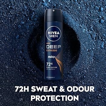 اسپری ضدتعریق مردانه نیوآ Nivea Men Deep Espresso با رایحه اسپرسو و ماندگاری 72 ساعته