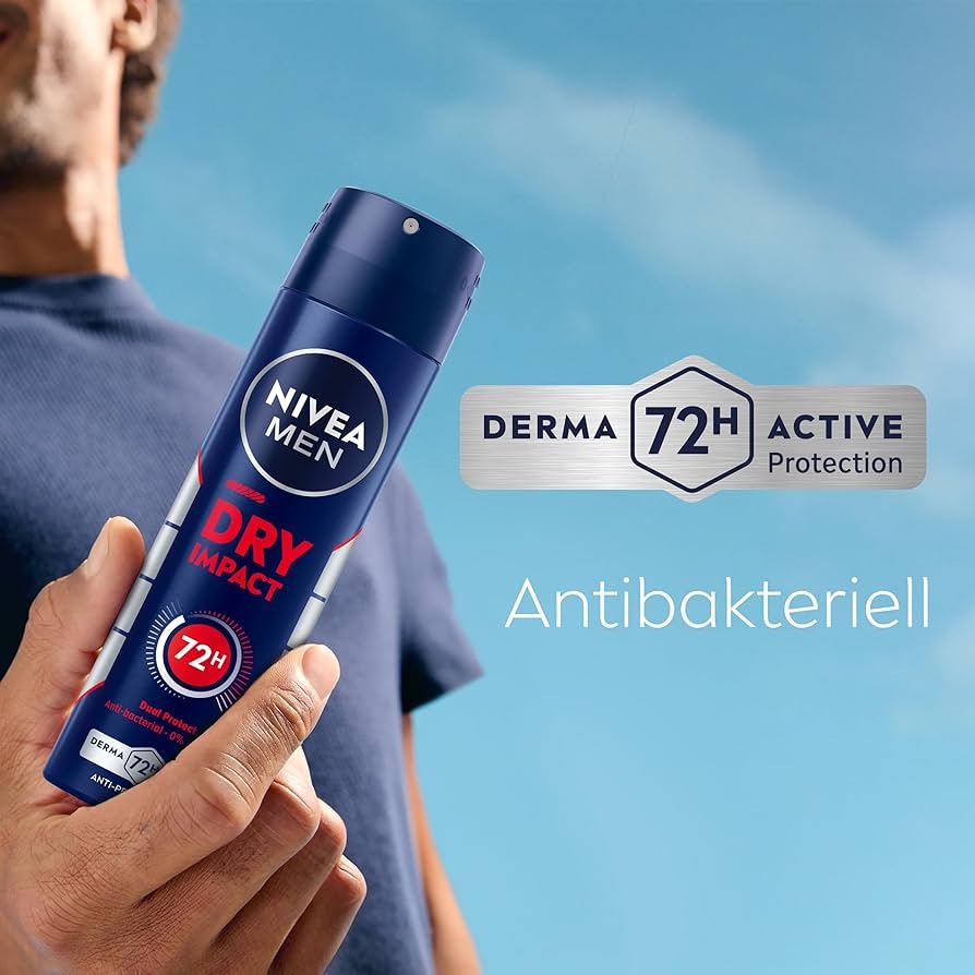 اسپری ضد تعریق مردانه مدل DRY IMPACT 72H 150ML - Image 4
