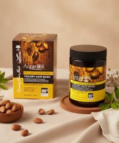 ماسک مو آرگان مدل Creamy Hair Mask برند Lightness حجم 1000 میل ساخت اسلوواکی، تغذیه‌کننده و ضد ریزش مو