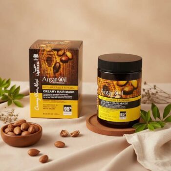ماسک مو آرگان مدل Creamy Hair Mask برند Lightness حجم 1000 میل ساخت اسلوواکی، تغذیه‌کننده و ضد ریزش مو