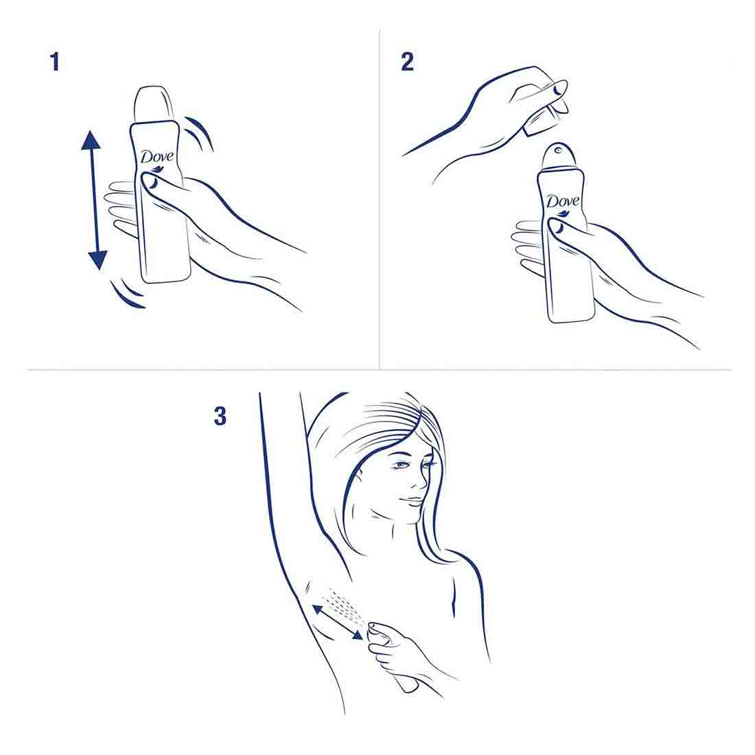 اسپری بدن زنانه داو با رایحه سیب و چای سفید مدل go fresh 250ml - Image 4