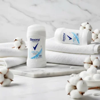 نمای جانبی مام صابونی زنانه رکسونا MotionSense Cotton Dry حجم ۴۰ گرم