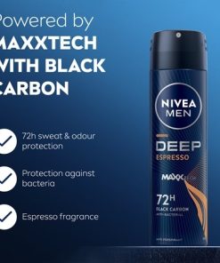 اسپری مردانه مدل دیپ اسپرسو men deep espresso 72h حجم 150 میل اورجینال ساخت آلمان