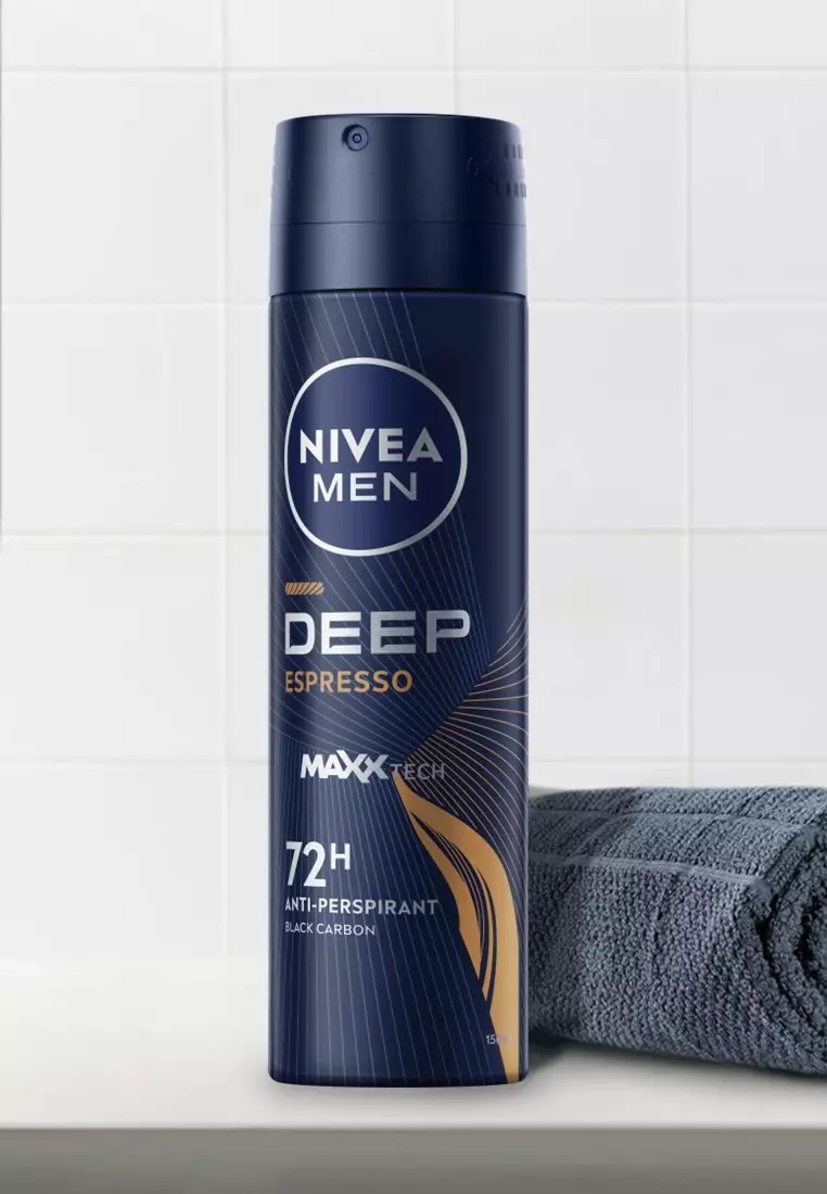 اسپری مردانه نیوآ مدل دیپ اسپرسو حجم 150 میل با تکنولوژی کربن فعال و محافظت طولانی