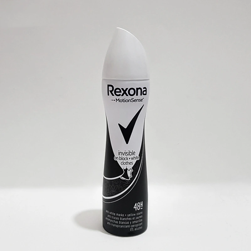 اسپری ضدتعریق زنانه رکسونا بلک اند وایت invisible حجم 200 میلیلیتر، رایحه ملایم و ماندگاری 48 ساعت