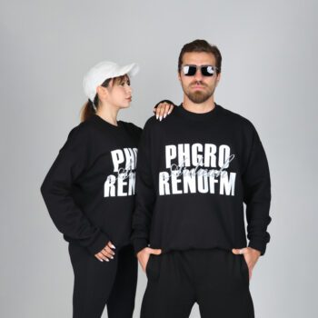 دورس یقه گرد چاپی لش و باکسی رنگ مشکی | کد DO27