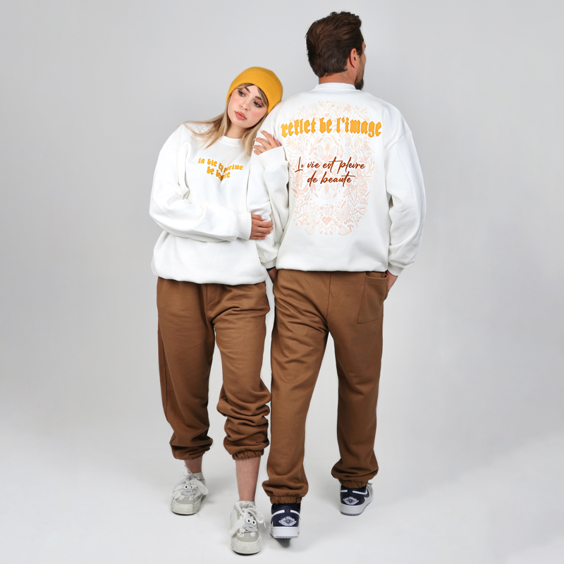 دورس یقه گرد باکسی پشت چاپ رنگ سفید | کد DO28