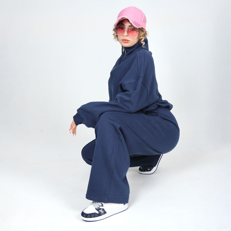 ست دورس نیمزیپ با شلوار بگ زنانه | کد DO31 - Image 8