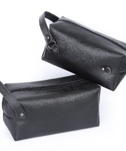 کیف دستی مردانه چرمی ساده رنگ مشکی | کد KD33