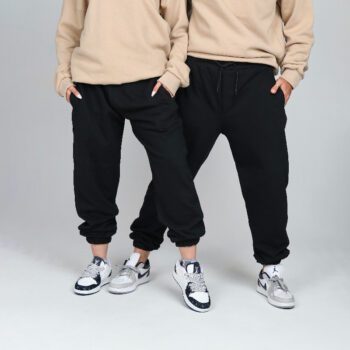 شلوار جاگر مشکی ساده دورس سهنخ – مناسب خانمها و آقایان | کد SH09