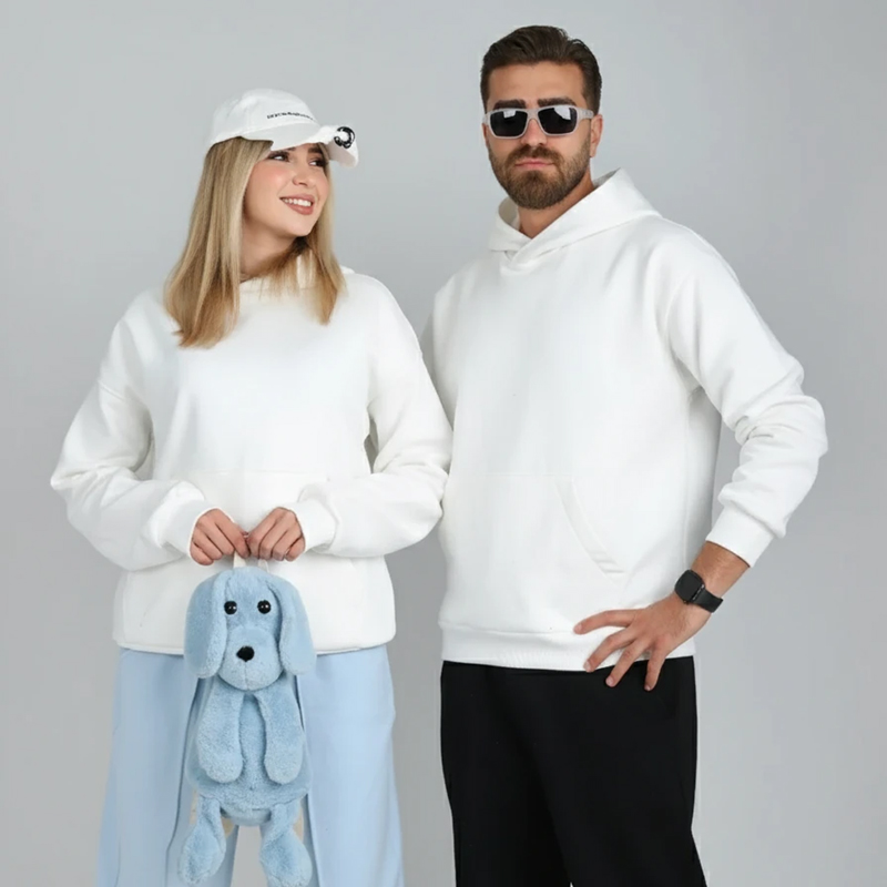 هودی بیسیک سفید | کد DO37