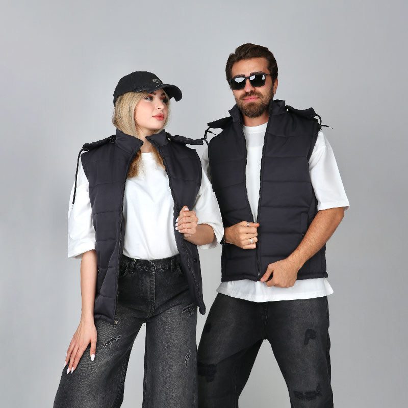 پافر مردانه ساده رنگ مشکی |کد PA16 - Image 2