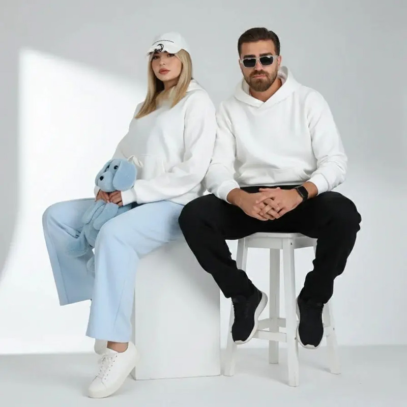 هودی بیسیک سفید | کد DO37 - Image 4