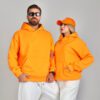 هودی نارنجی داخل کرکی مناسب خانم ها و آقایون | کد DO40