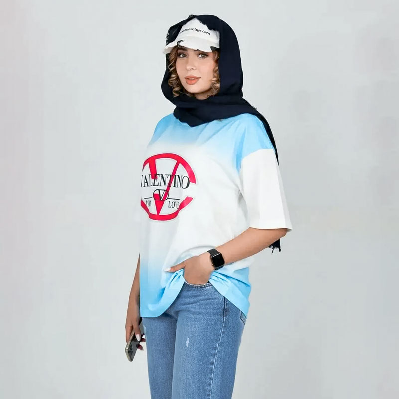 تیشرت دورس دونخ طرح پیسوله ای | کد T206 - Image 4