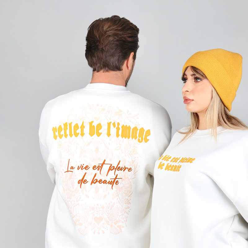 دورس یقه گرد باکسی پشت چاپ رنگ سفید | کد DO28 - Image 3