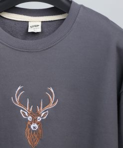 دورس یقه گرد قواره باکسی گلدوزی گوزن | کد DO26 - Image 6