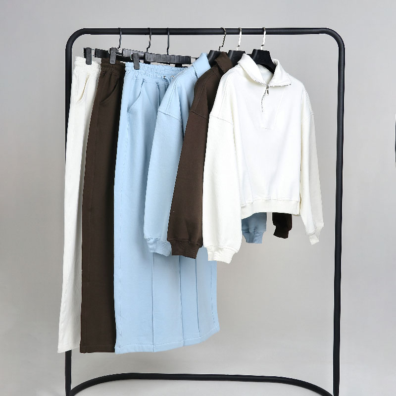 ست دورس نیمزیپ با شلوار بگ زنانه | کد DO34 - Image 6