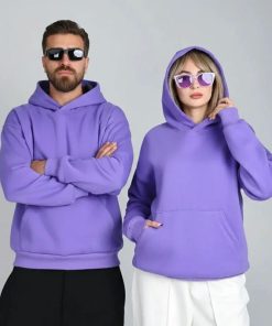 هودی بنفش یونیسکس دورس سه نخ داخل کرکی  |کد DO36 - Image 5